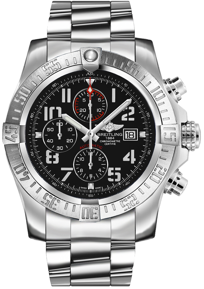 Breitling Super Avenger II Steel Volcano Black A13371111B2A1 fake watch